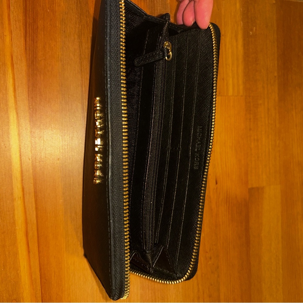 Michael Kors Black Zip-Around Wallet - Picture 7 of 7